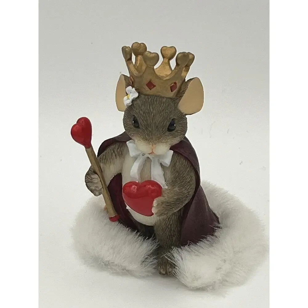 Charming Tails Queen of My Heart Mouse Figurine Fitz & Floyd 84/114 Heart Gift